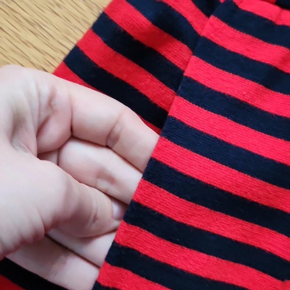 J. Crew size XS sleeveless dress, striped navy/ red - Picture 12 of 12